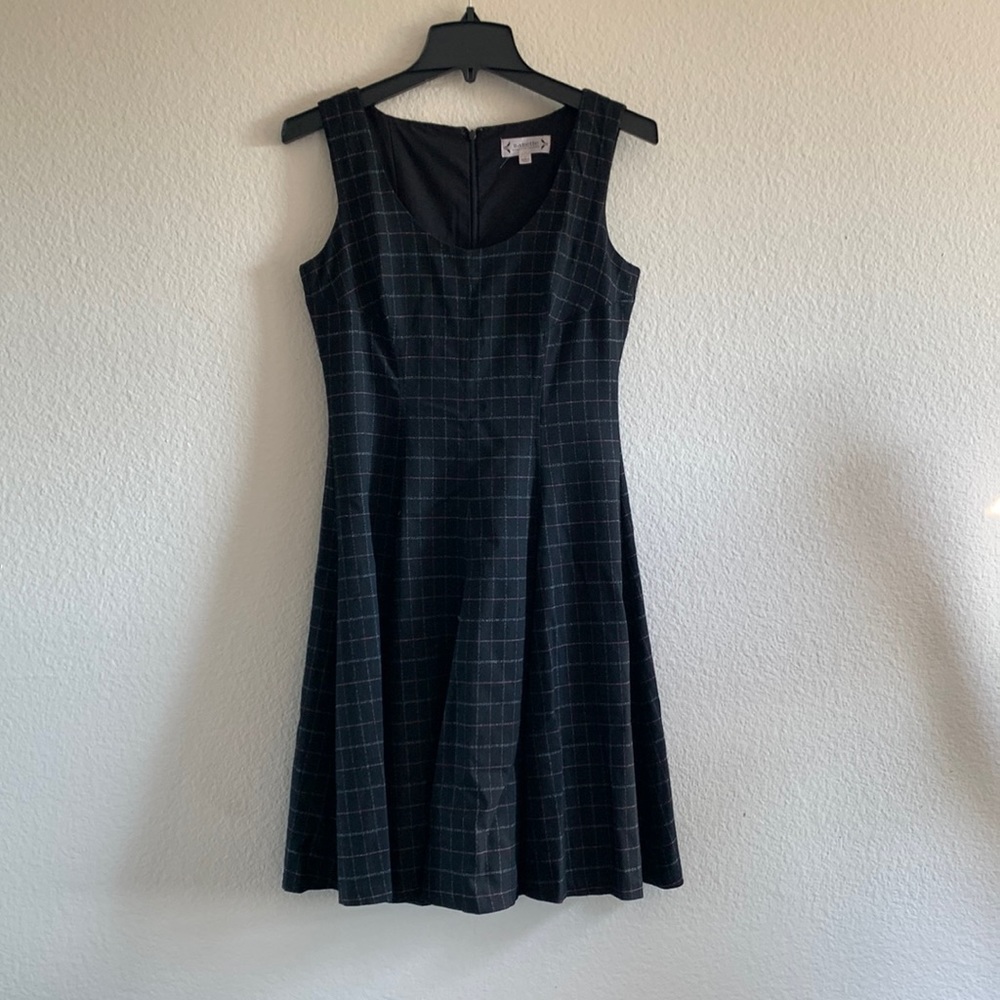 Black check dress